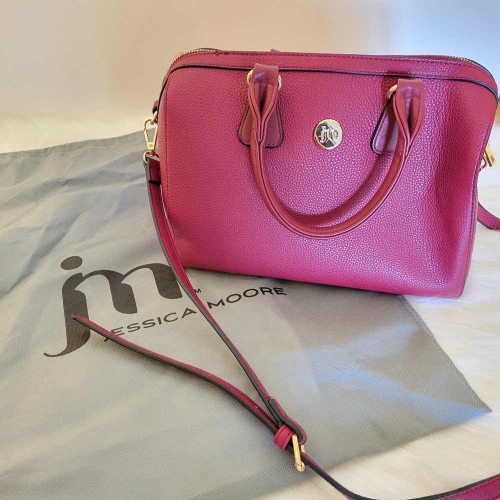 Jessica Moore Red Venture Satchel Purse